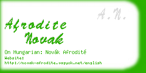 afrodite novak business card