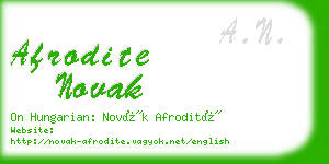 afrodite novak business card